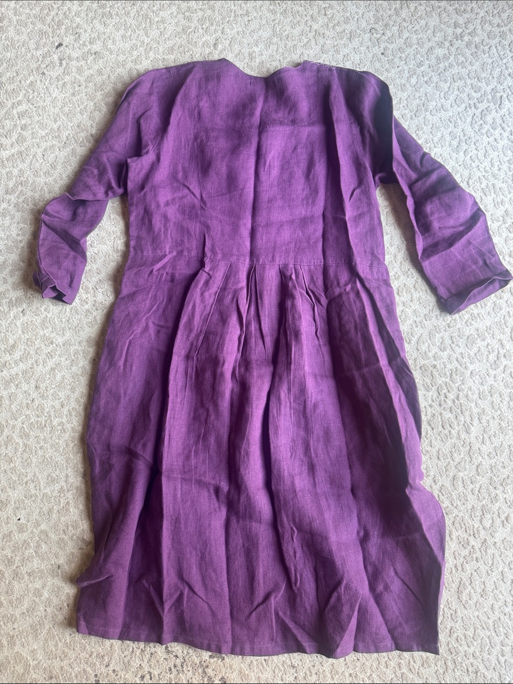 NWOT Gudrun Sjoden Korinth 100% Linen Embroidered Lagenlook Midi Dress, size S - Picture 8 of 8